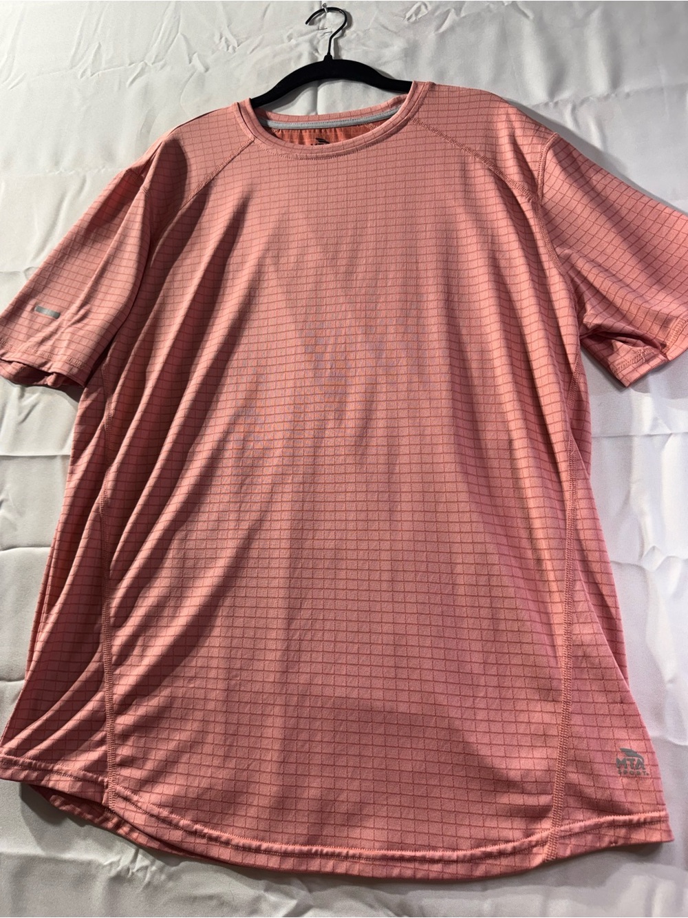 MTA Sport Large Men's Short-Sleeve Performance Tee - Pink / Coral